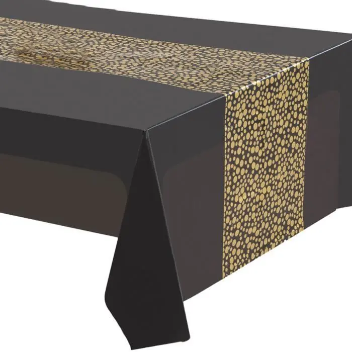 Mantel DESECHABLE-MANTEL DE PAPEL NO TEJIDO Mantel de Peva POINT STYLE estilo-Negro1 - 1