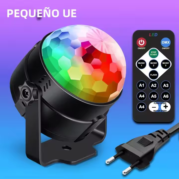 Bola Mágica LED Control Remoto Siete Colores Voz Controlada Mini Luz De Escenario KTV Rotatoria TenKinYo Luz Nocturna Atmosfera - 1