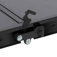 Aktive - Mesa plegable exterior, 120x60x60/70 cm, color negro, ajustable en altura, topes antideslizantes, asa de transporte, cierre de seguridad, incluye red auxiliar desmontable, peso soportado 30 kg, mesas de camping, playa y jardín - details 5