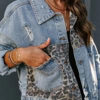 Chaqueta Vaquera con diseño de estampado de Leopard, adecuada para comprar en casa, Vacaciones, Viajes - details 4