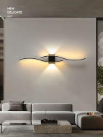 Lámpara De Pared LED Negra Y Blanca Para Sala De Estar TV Sofá Iluminación Interior Moderna En Largo Tira LED AC85-265V - details 1