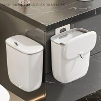 Bandeja De Cocina Caliente 13L Baño Con Cierre Colgante De Pared Recipiente De Basura De Gran Capacidad Plástico Sin Químicos Peligrosos - details 4