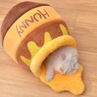 Nido De Gato Adorable De Miel Cálido Y Grueso Para Otoño E Invierno Cómodo Y Suave Con Diseño De Dibujos Animados Para Mascotas - details 6