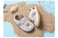 Sandalias De Verano Para Bebés Niñas Cuero Genuino Anticolisión Zapatos Infantiles Princesa Para Niños Playa Transpirables Talla True Fit Con Cierre De Correa - details 7
