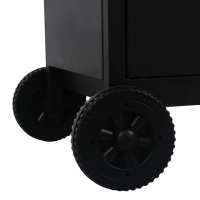 vidaXL Barbacoa combinada de gas y carbón con 3 fogones - details 7
