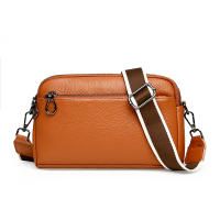Bolso Cruzado de Piel 100% Auténtica para Mujer, Bandolera de cuero de Vaca, Color sólido, a fashion, 2025 - details 1