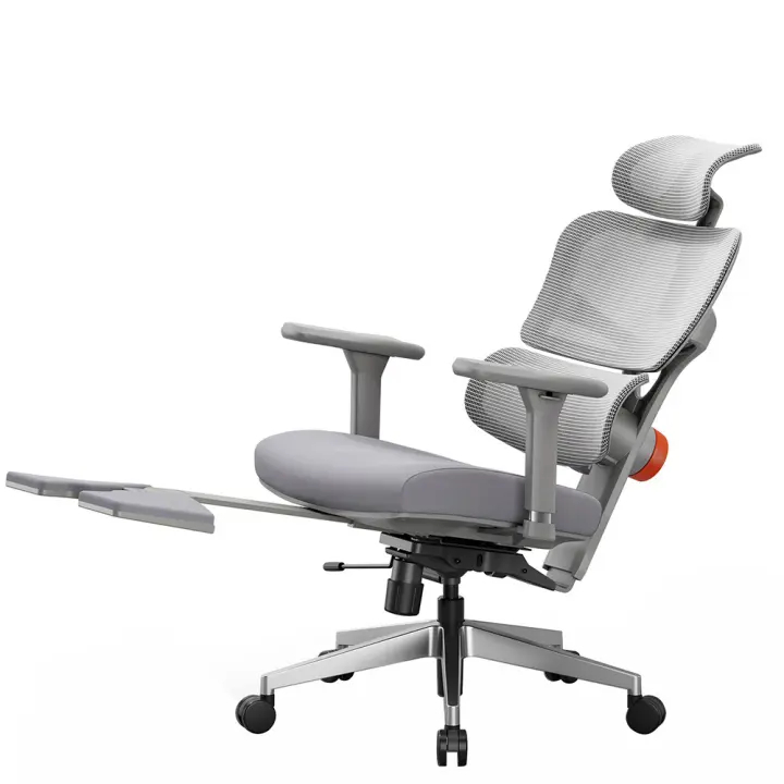 Silla Ergonómica NEWTRAL NT002 con Soporte Lumbar Adaptativo, Reposabrazos y Respaldo Ajustables, Reposacabezas y Reposapiés Regulables, Malla Transpirable de Filo Coreano, Asiento con Espuma de Alta Densidad, Gris – Comodidad y Soporte Todo el Día - 1