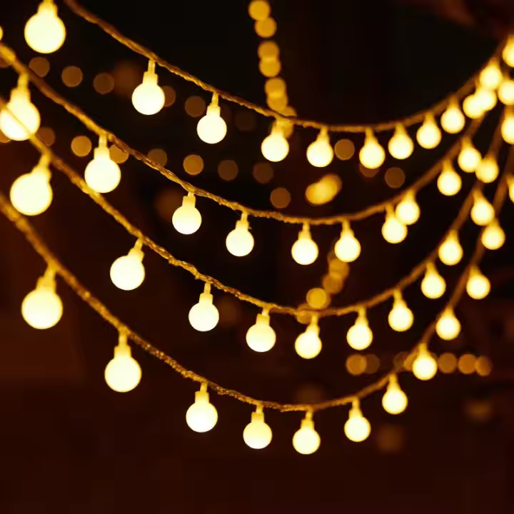 Luces De Navidad LED Para Árbol Y Boda Impermeables De 3M 6M 10M 22M Guirnalda De Esferas Para Decoración Interior Hogar Y Jardín 220V - 1