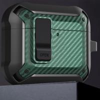 Nueva Funda Para AirPods 4 Generación TPU Militar Antigolpes Protectora Con Cierre Seguro Funda Rígida PC Para AirPods 4 - details 4