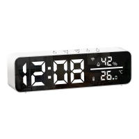 Reloj De Espejo WiFi Tuya Con Sensor De Temperatura Y Humedad Alarma USB Para Decoración De Sala De Estar Pantalla LED Tiempo Y Fecha - details 15
