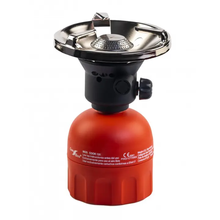 COM GAS Hornillo de Camping Gas Portátil con Encendido Piezoeléctrico y Llama Ajustable - 1