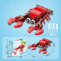 Bloques De Construcción De Animales Del Mundo Insecto Scorpion Mantis Hormiga Araña Pájaro Marino Regalo Para Niños Adornos De Escritorio Bloques Pequeños Compatible Con Lego ABS Sin Batería - details 39