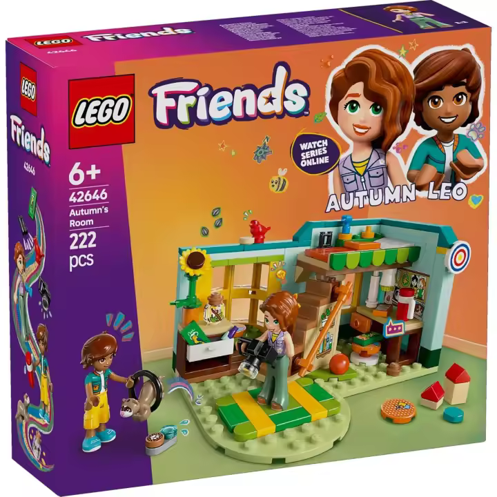 LEGO Friends Habitación de Autumn y Parque de Juegos, Animales de Juguete de Pájaro y Hurón, Juego de Roles y Naturaleza con Mini Muñecas de Autumn y Leo, Juguetes para Niñas de 6 Años o Más (42646) - 1