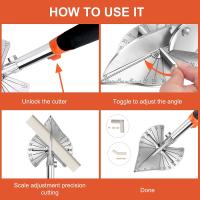 Tijera De Miter Multigiro Para Corte Angular De Madera Suave Plástico PVC De 45 a 135 Grados Herramienta Manual Multifuncional - details 1