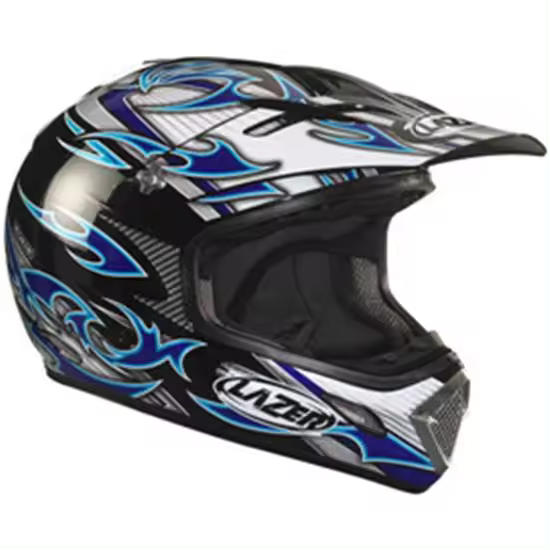 CASCO INFANTIL LAZER MX7 COBRA AZUL KEVLAR-CARBONO TRICOMPOSITE - 1