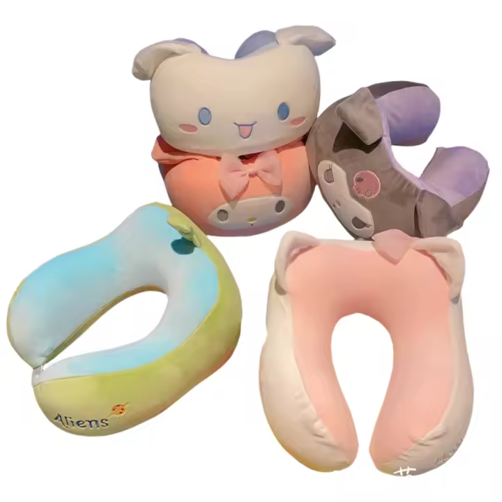 Almohada De Viaje Para El Cuello En Forma De U De Memoria Espuma Gruesa Kuromi My Melody Pochacco Cinnamoroll Lavable Para Niñas - 1