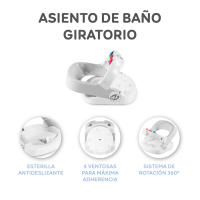 MS Bebe - Asiento De Baño Giratorio 360 Para Bebé Con Reclinado y base antideslizante - Apertura frontal y 2 posiciones de reclinado - details 2