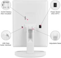 Espejo de Maquillaje, [Regalos Navidad] Espejo de Mesa Tríptico con Aumentos 10X, 3X, 2X y 1X, Espejo Cosmético Pantalla Táctil en Iluminacíon 21 Led, Carga con USB o Batería, Adjustable 180º - details 1