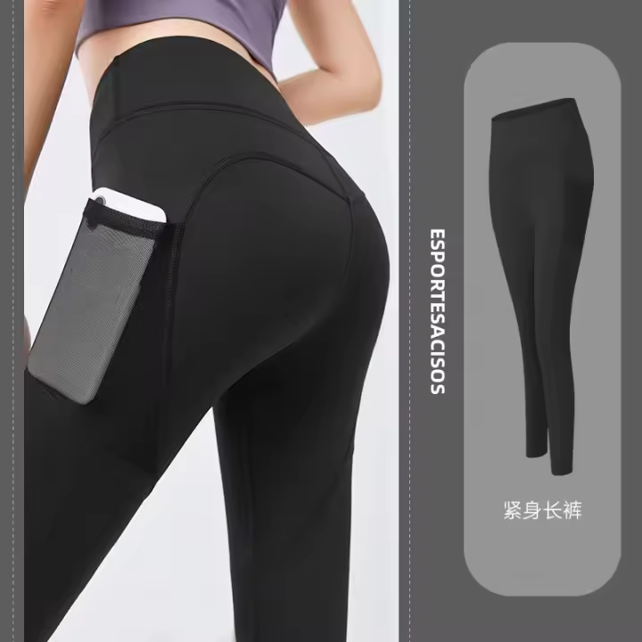 Leggings De Yoga Sin Costuras Para Mujer Fitness Squat Prueba Deporte Y Gimnasio Leggings De Energía Para Ejercicio Completo Talla Alta - 1