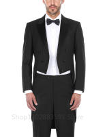 Traje Formal Azul Para Hombre 2024 Con Chaqueta Y Pantalones Doble Botón Estilo Casuál Para Boda Y Ocasiones Elegantes - details 2