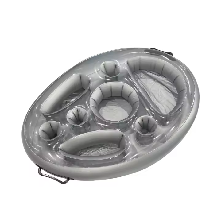 1pc Forma De Hielo Inflable Para Fiesta Barra De Hielo Con Portacerveza Bandeja De Bebidas Con Hielo Soporte Inflable Para Fiesta - 1
