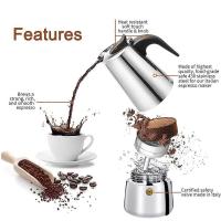 Italian coffee maker 12 cups in stainless steel compatible with all types of heat 12 cups - details 0