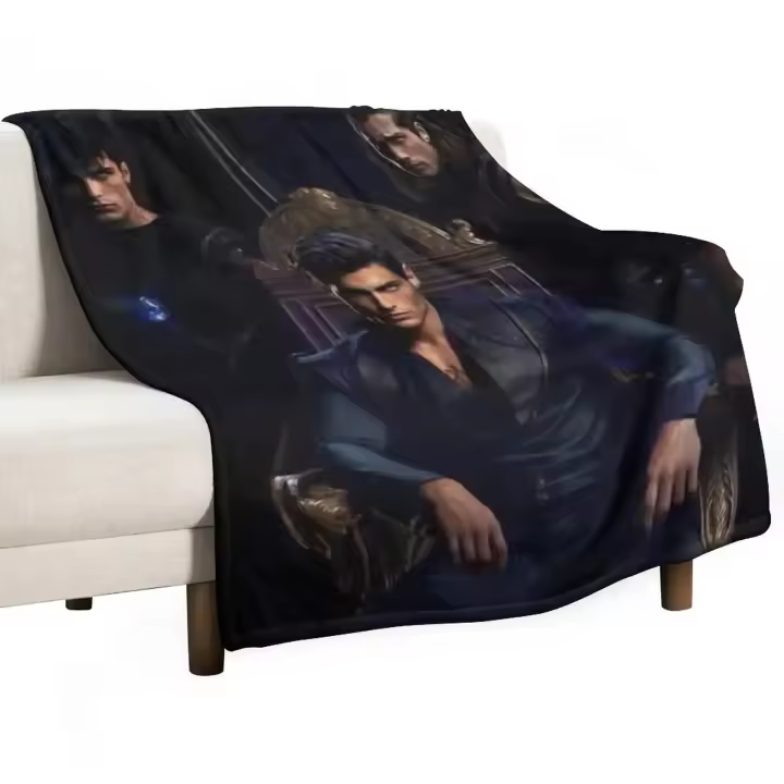 Manta De Terciopelo Suave Para Playa Con Arte De ACOTAR Rhysand Cassian Y Azriel Para Adultos Estilo Moderno Antipelusa Portátil Para Picnics Viajes Y Hogar - 1