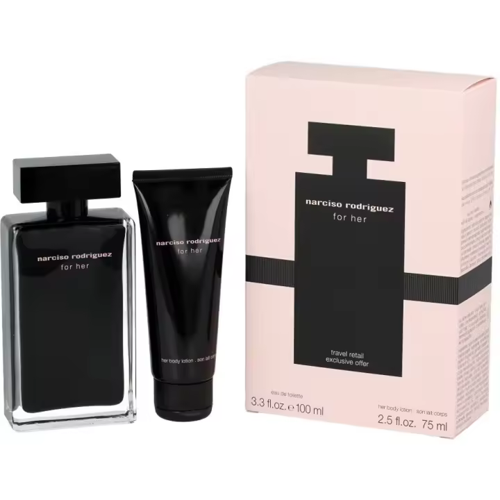 Set de regalo For Her de Narciso Rodríguez 100 ml de EDT + loción corporal de 75 ml- ideal para ella - 1