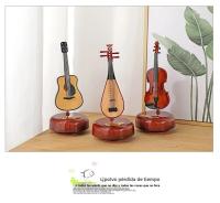 Caja De Música Giratoria Con Guitarra Y Violín Regalo De Cumpleaños Para Niñas Decoración Creativa Para El Salón - details 4