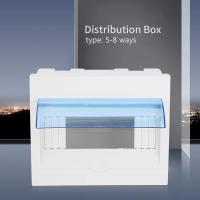 Caja de distribución, 1PC interior montado en la pared 5-8 vías disyuntor plástico distribución Pction caja, para el hogar, hotel tienda y muchos otros lugares - details 0