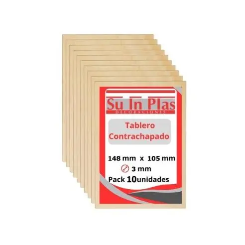 TABLERO CONTRACHAPADO DE OKUME DE 3 MM EN VARIAS MEDIDAS CORTE LASER, CNC, MANUALIDADES, BRICOLAGE SUINPLAS DE SUINPLAS DECORACIONES - 1