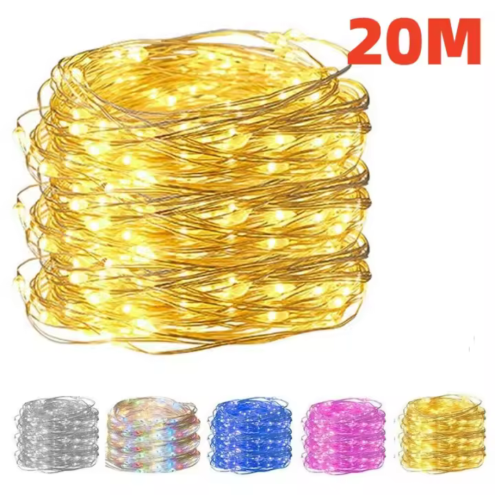 Luces LED De Encaje Para Decoración De Hogar Y Fiesta De Boda Navidad 1m/2m/3m/5m/10m Cadena De Luces Fairy DIY Guirnalda De Lámparas - 1