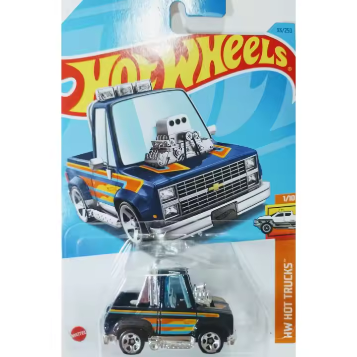 HOT WHEELS - Camioneta Chevy Silverado Hkk57 C del 83 -  Produto de alta calidad incluye varias categorías especiales y temas que atraerán a niños y coleccionistas por igual -  Recomendado para mayores de 3 años - 1