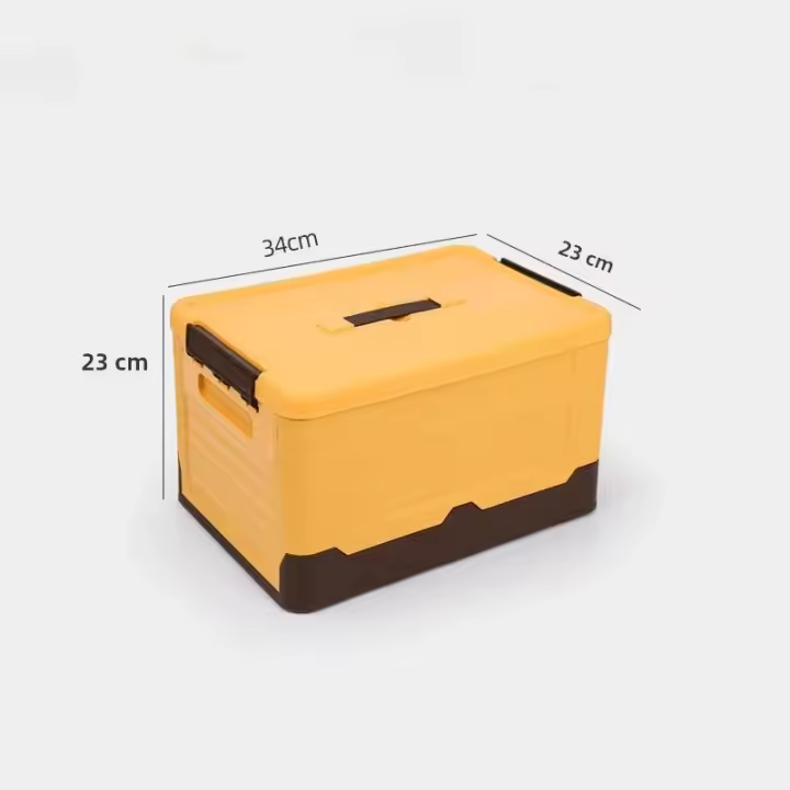 Caja De Almacenamiento Grande Con Tapa Para Exteriores Y Camping Plegable Plástico Organizador De Suministros Para El Hogar Y Coche - 1