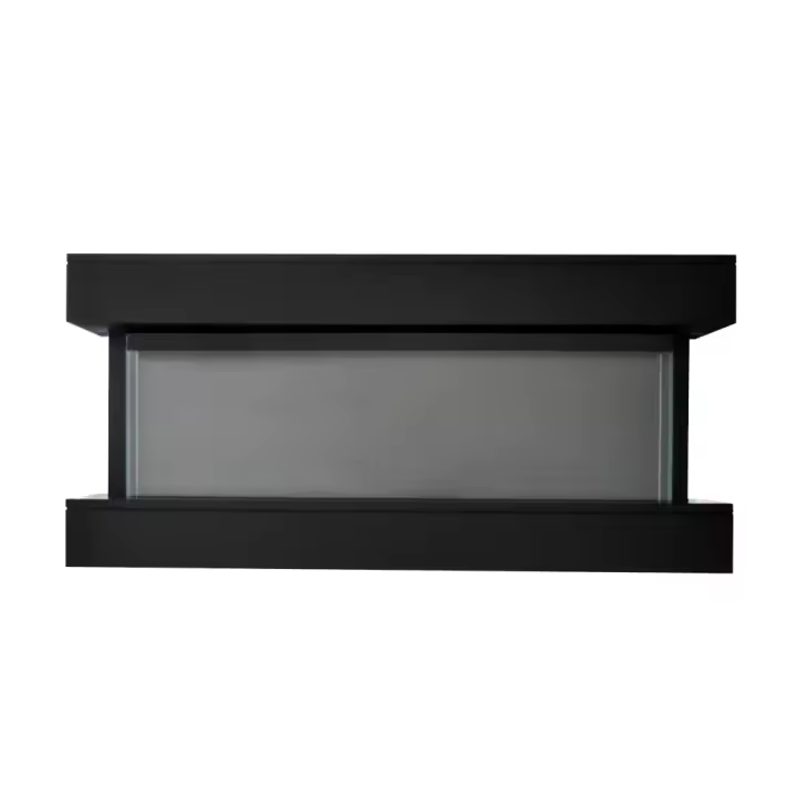 TempoStyle-ALARO Chimenea Eléctrica | Chimenea de pared incorporada | 750W/1500W Espala ventilada de Bajo consumption, Con envío a Distancia, temporizador, decoración de Troncos y Cristales (Negro, 110cm) - 1