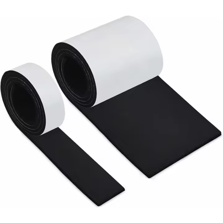 Almohadilla de Fieltro Fieltro Autoadhesivo para Muebles, Almohadillas de Fieltro Antideslizantes para Sillas, 2 Rollos （100 * 10 + 100 * 2） Corte Libre de Cualquier Tamaño Pata de Silla de Mesa de protección de Fieltro Adhesivo Negro - 1