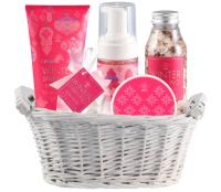 GIFTSET LOTUS 5 PZAS PARA MUJER------CONTIENE SAL DE BAÑO 250g, MANTECA CORPORAL 50ml, EXFOLIANTE CORPORAL 150ml, 4 BOMBAS DE BAÑO Y CESTA BONITA -------PERFECTO PARA REGALOS DE MUJER-----MARCA AURORA - details 0