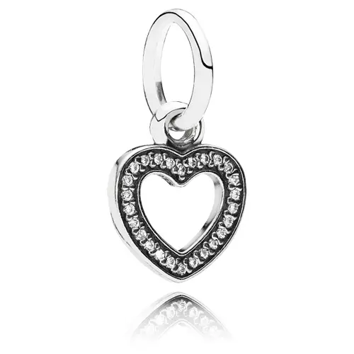Charm Colgante Pandora corazon con circonitas, Ref: 791304CZ - 1