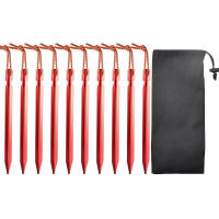 Juego De 10 Piezas De Aluminio Ultraligero Palos De Tenda 18cm Para Camping Al Aire Libre Con Cordón De Viento Y Bolsa De Almacenamiento Para Palos De Tenda - details 7