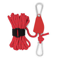 1-10Pcs Correa De Camping De 4M Y 4MM Con Palanca Ajustable Herramientas De Camping Para Toldo Y Tienda De Acampar Gancho De Pulleya - details 4