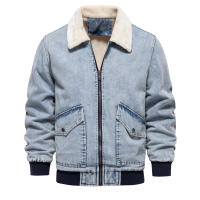 Chaqueta vaquera de terciopelo para hombre, top vaquero lavado de calidad informal, talla europea, otoño e invierno, novedad de 2024 - details 2