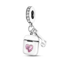 Encanto De Colgante De Árbol De Familia Platinado En Plata Para Pulsera De Bangle Y Collar DIY Regalo Con Doble Vuelo Aéreo - details 146