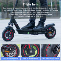 Patinete eléctrico plegable iScooter i10 - Ruedas de 10" - Adulto - 650 W, 4 velocidades, autonomía de 40-45 km, batería de 15 Ah - details 12