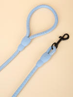 Correa De Seguridad Antideslizante Para Gatos Y Perros Color Azul Claro Redonda 1 Pieza Material Poliéster Adecuada Para Todas Las Estaciones - details 4