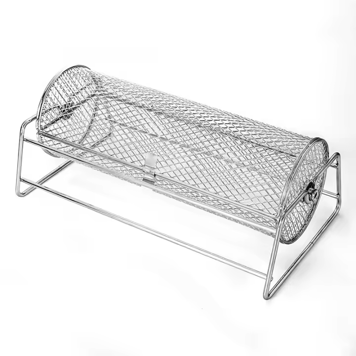 Cesta De Malla Para Barbacoa Y Rotisserie En Acero Inoxidable Herramienta De Cocina Para Grill Y Barbecue - 1