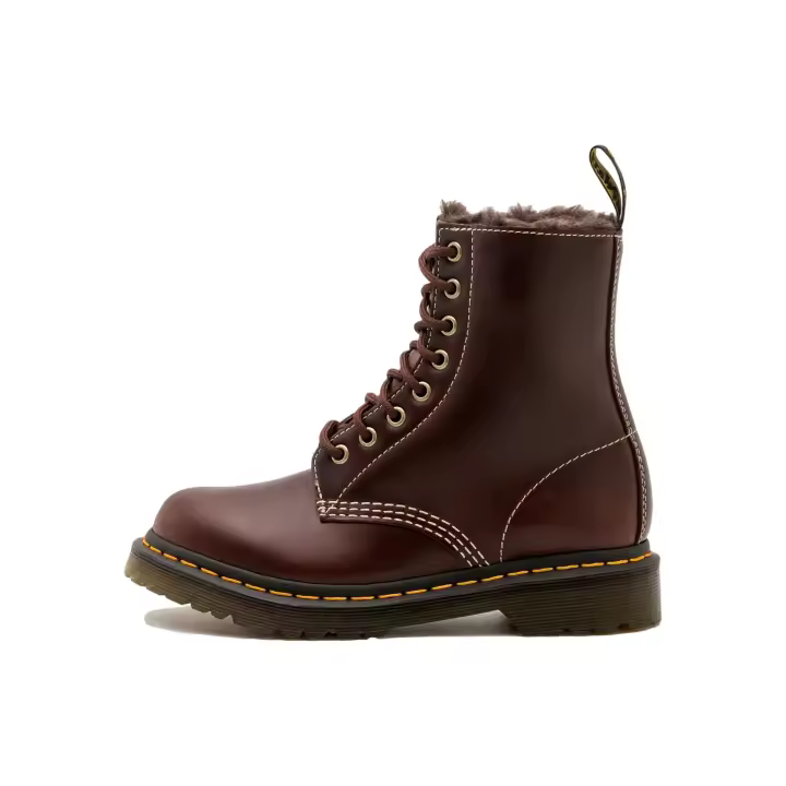 Botas DR. MARTENS 1460 Serena con Forro de Pelo Color Marrón - 1