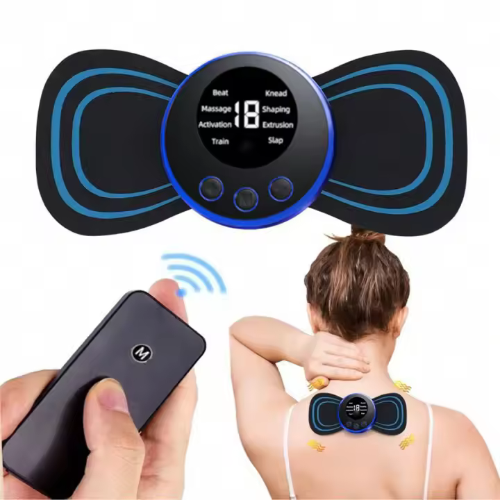 Masajeador Eléctrico De Cuello Con Pantalla LCD Estimulador Muscular De Pulso 8 Modos Alivio Del Dolor Portátil Para Relajación Corporal - 1