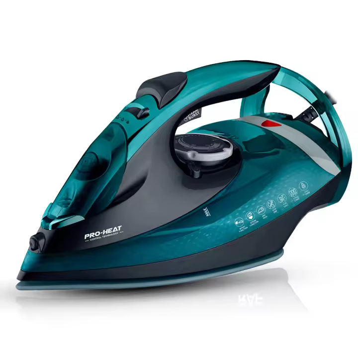 Fresadora Profesional De Vapor 2200W Con Placa De Cerámica Y Calentamiento Rápido Para Hogar Y Ropa Potencia 2200W Tiempo De Calentamiento 5min - 1