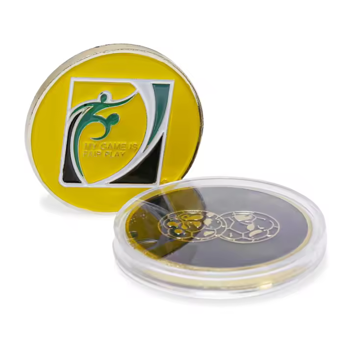 Moneda De Metal Dura Para Entrenamiento De Fútbol Toss De Lado Del Árbitro 1 Pieza Por Venta Adecuada Para Juegos De Fútbol - 1