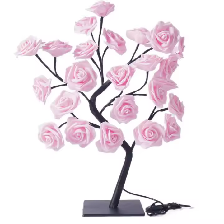 Luz De Noche Fairy Con 24 LED En Forma De Hoja De Arce Para Decoración De Boda Fiesta Halloween Luz De Árbol De Rosas USB Incluida - 1